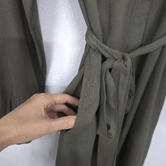 NWT A New Day Olive Green Collared Dress - Picture 7 of 9